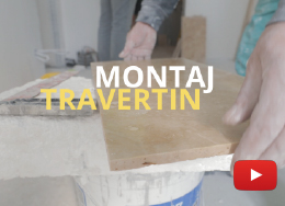 Montaj piatra naturala in baie | Travertin