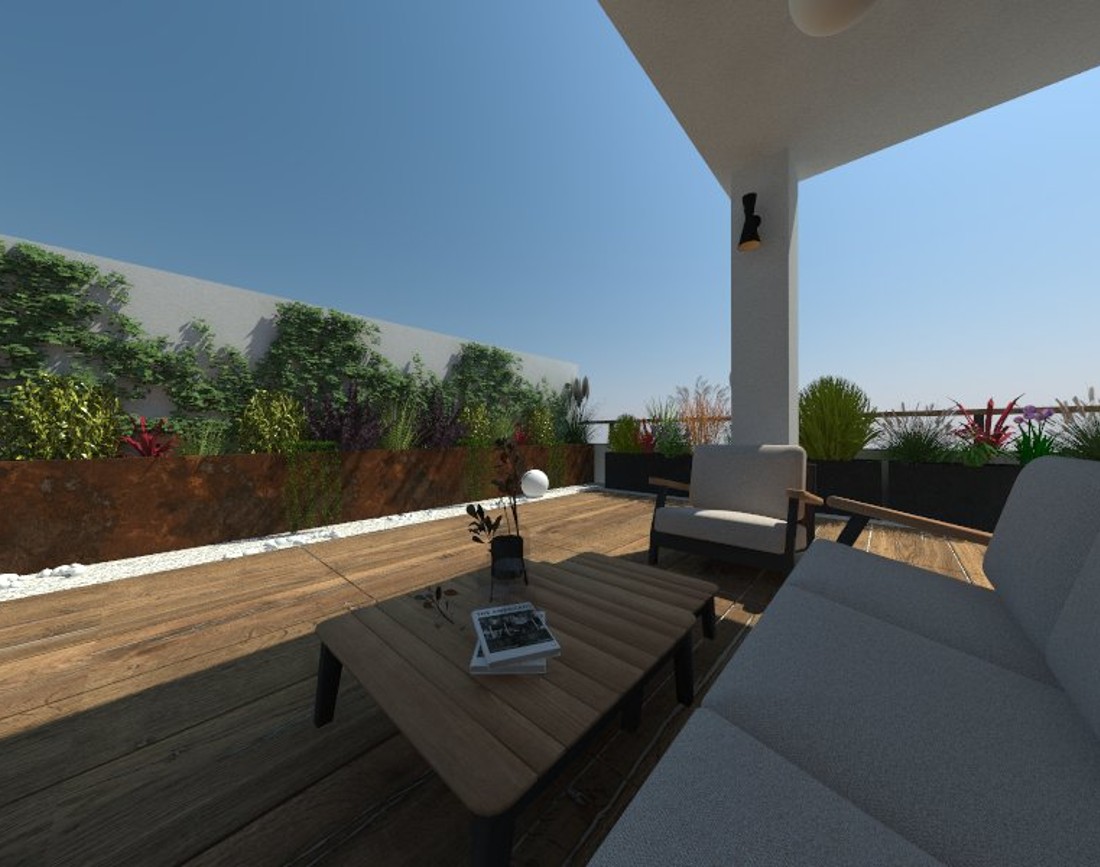 Proiect de amenajare a unei terase de penthouse