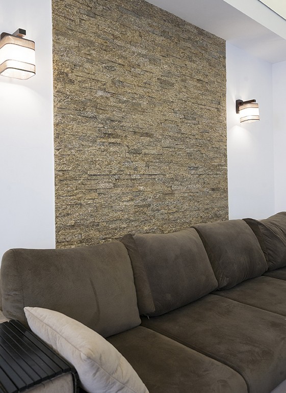 amenajare living cu piatra naturala paneluri