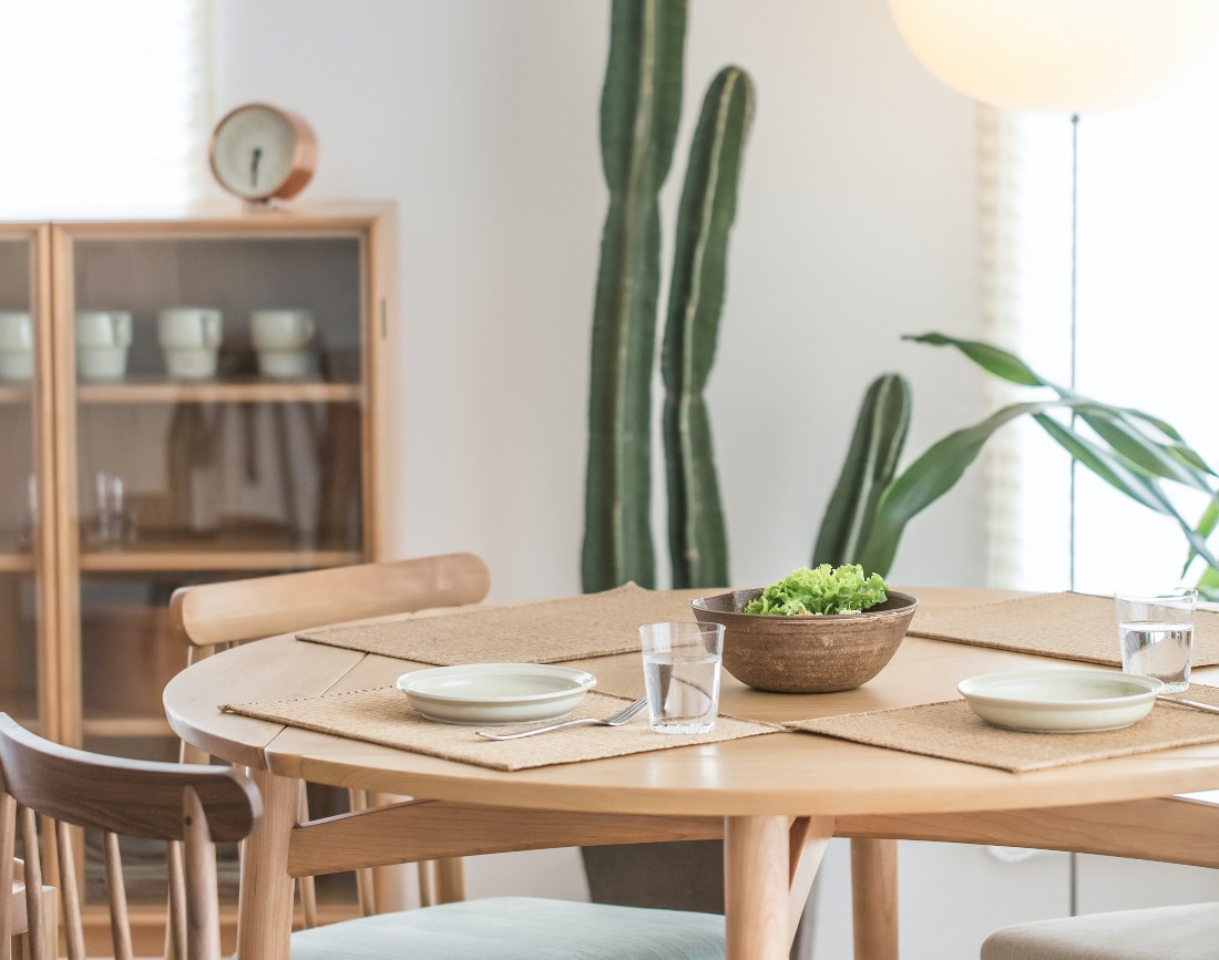 masa de dining de lemn