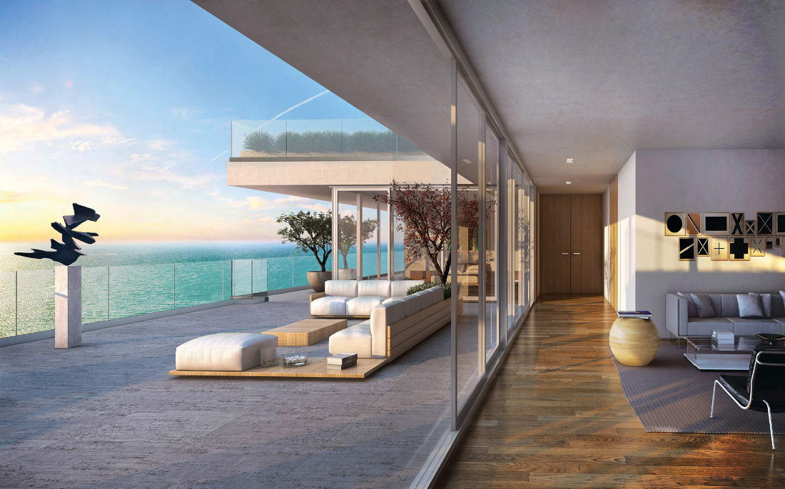 Balcon situat in prelungirea livingului