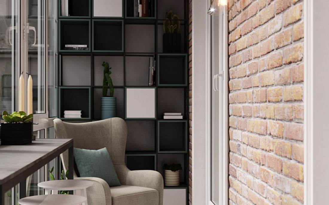 Spatiu de depozitare si dressing pe balcon