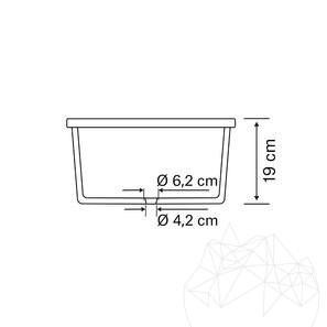 Раковина Arco Travertin Classic SCAS2, 47 x 47 x 19 см