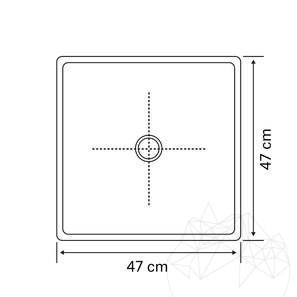 Раковина Arco Travertin Classic SCAS2, 47 x 47 x 19 см