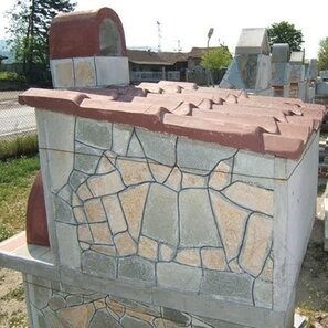 Accesorii: Acoperis pt. Cuptor Gradina Traditional, Piatra Poligonala, 120 x 86 x 65 cm, 202kg