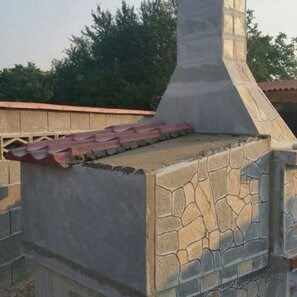 Accesorii: Acoperis pt. Cuptor Gradina Traditional, Piatra Poligonala, 120 x 86 x 65 cm, 202kg