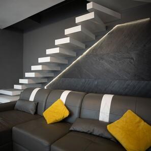 Ardezie Flexibila SKIN Ultra-Flex 2mm - Black Line, 122x61 cm | Piatra pt Pereti, Mobilier, Fatade si Spatii Umede