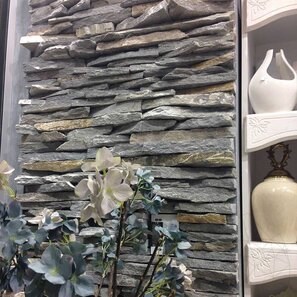 Ardezie Kavala 3D Strips | Piatra Decorativa pt. Placari Verticale, Exterior-Interior (10-12/palet)
