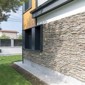 Ardezie Kavala 3D Strips | Piatra Decorativa pt. Placari Verticale, Exterior-Interior (10-12/palet)