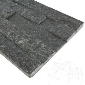Panel Ardezie Stras Black 15 x 60cm