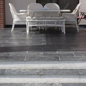 Ardezie Naturala Silver, Periata (Anti-Slip), 60 x 30 | Ideala pt. Exterior/Interior, Vertical/Orizontal