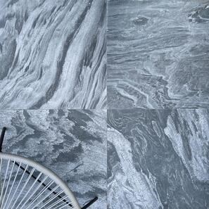Ardezie Naturala Silver, Periata (Anti-Slip), 60 x 60 x 1.2 cm | Ideala pt. Exterior/Interior, Vertical/Orizontal