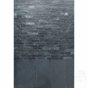 Ardezie Verde Alpi Natur, 5 cm x LL x 1.3cm | Piatra Decorativa - Placari Verticale, Exterior-Interior (25mp/palet)