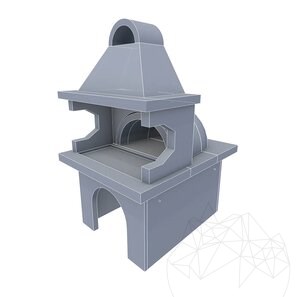Gratar Gradina Traditional Mic cu Raft - (Carbune/Lemn, 215x100x60 cm, 650 kg, piatra poligonala Homa, caramida)