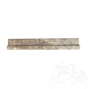 M17 Травертиновый серебряный жезл, 4,8 x 30,5 см