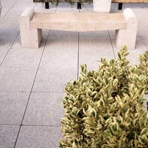 Banca gradina - Granit Padang Yellow, 165 x 40 x 50 cm