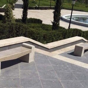 Banca gradina - Granit Padang Yellow, 165 x 40 x 50 cm