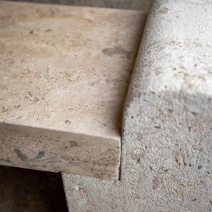 Banca gradina Romano Travertin Latte, 165 x 40 x 50 cm