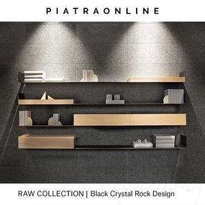 Гранитная плита Black Crystal Rock Design 3 см
