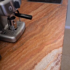 Blat Travertin Peach Polisat, 250 x 65 x 3 cm