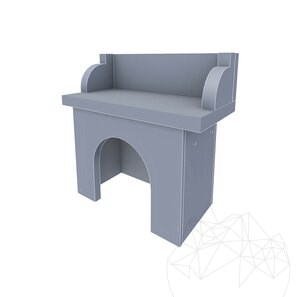 Традиционный стол для барбекю (115x120x60 см, 450 кг, натуральный камень Кавала, кирпич)