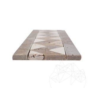Bordura B8 Travertin Noce si Classic, 9 x 30.5 cm