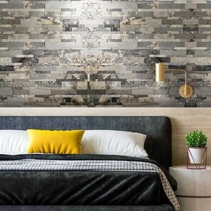 Ardezie Flexibila SKIN Panel 3D Express - Autumn Rustic, 60x15 cm, Autoadeziv 3M pt. Placari Interioare Mobilier, Pereti