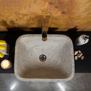 Раковина Matia Travertine Silver BRTA, 50 x 40 x 13 см