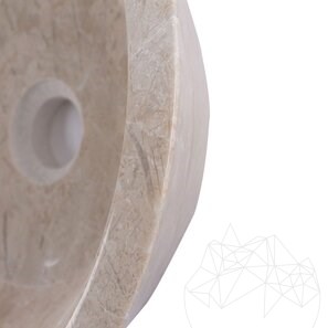 Раковина из мрамора Matia Light Beige RS-5, 42 x 15 см