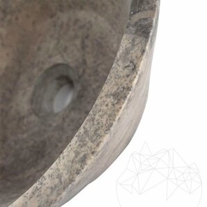 Раковина из травертина Matia Silver RS-8 42 x 15 см