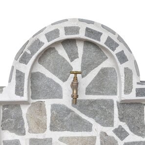 Cismea Gradina Mare, Traditionala, Freestanding - Placata cu piatra poligonala, Ardezie Kavala, 105 x70 cm, 70 kg