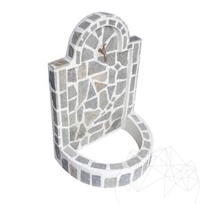 Cismea Gradina Mare, Traditionala, Freestanding - Placata cu piatra poligonala, Ardezie Kavala, 105 x70 cm, 70 kg