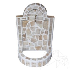 Cismea Gradina Mica, Traditionala, Freestanding - Placata cu piatra poligonala, Ardezie Rhodos, 80 x 55 cm, 70 kg