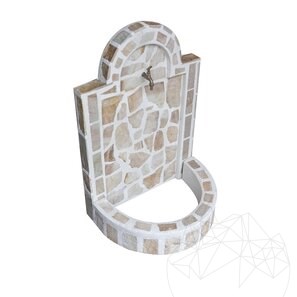 Cismea Gradina Mica, Traditionala, Freestanding - Placata cu piatra poligonala, Ardezie Rhodos, 80 x 55 cm, 70 kg