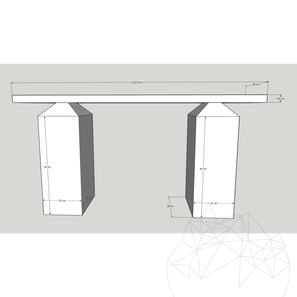 Alexandro Monobloc Travertine Silver Консоль 