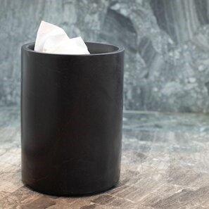 Cos de gunoi marmura Nero, 26.5 x 20 cm