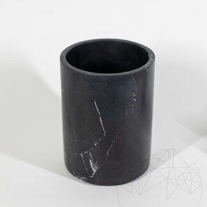 Cos de gunoi marmura Nero, 26.5 x 20 cm
