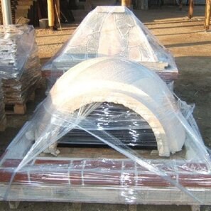 Cuptor Gradina Mediteraneo (Carbune/Lemn, 170 x 120 x 145 cm, 950 kg, piatra naturala Rhodos, caramida)