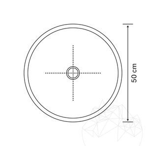 Раковина Tao Antros - светлый мрамор Emperador, 50 x 85 см