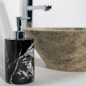 Диспенсер для жидкого мыла из мрамора Nero, 19,5 x 8,5 см