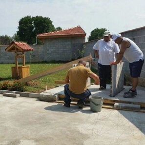 Gratar + Cuptor Integrat Traditional (Carbune/Lemn, 208x120x155 cm, 1200 kg, piatra naturala Rhodos, caramida)