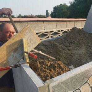 Gratar + Cuptor Integrat Traditional (Carbune/Lemn, 208x120x155 cm, 1200 kg, piatra naturala Rhodos, caramida)