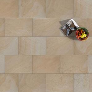 Piatra Sinterizata L'ALTRA PIETRA Tempio Buff, 40 X 80 X 2 cm, R11 - Antiderapanta pt exterior