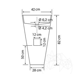 Раковина Tao Travertine Classic BAYK, 42 x 42 x 82 см