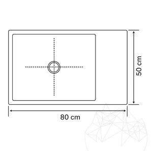 Раковина Arco Travertine Classic SSTS, 80 x 50 x 10 см