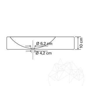 Раковина Arco Travertine Classic SSTS, 80 x 50 x 10 см