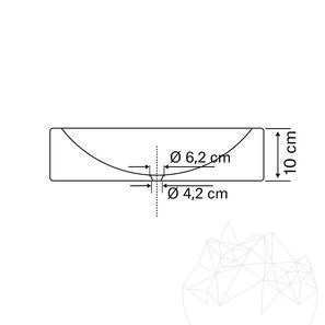 Раковина Arco из травертина SS-2, 40 x 30 x 10 см