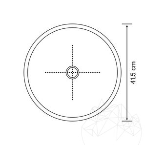 Раковина из травертина Matia Latte RS-22, 41,5 x 15 см