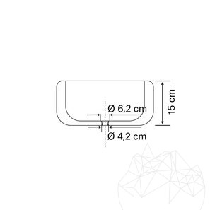 Раковина из травертина Matia Latte RS-22, 41,5 x 15 см