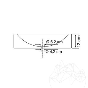 Раковина Arco, мрамор Cappucino SS-30, 45 x 45 x 12 см